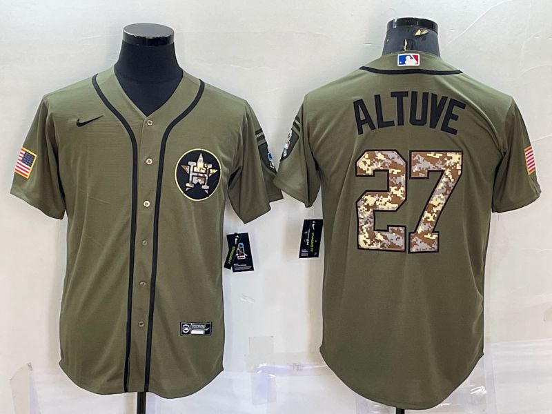 Men Houston Astros #27 Altuve salute green 2022 Nike MLB Jersey->houston astros->MLB Jersey